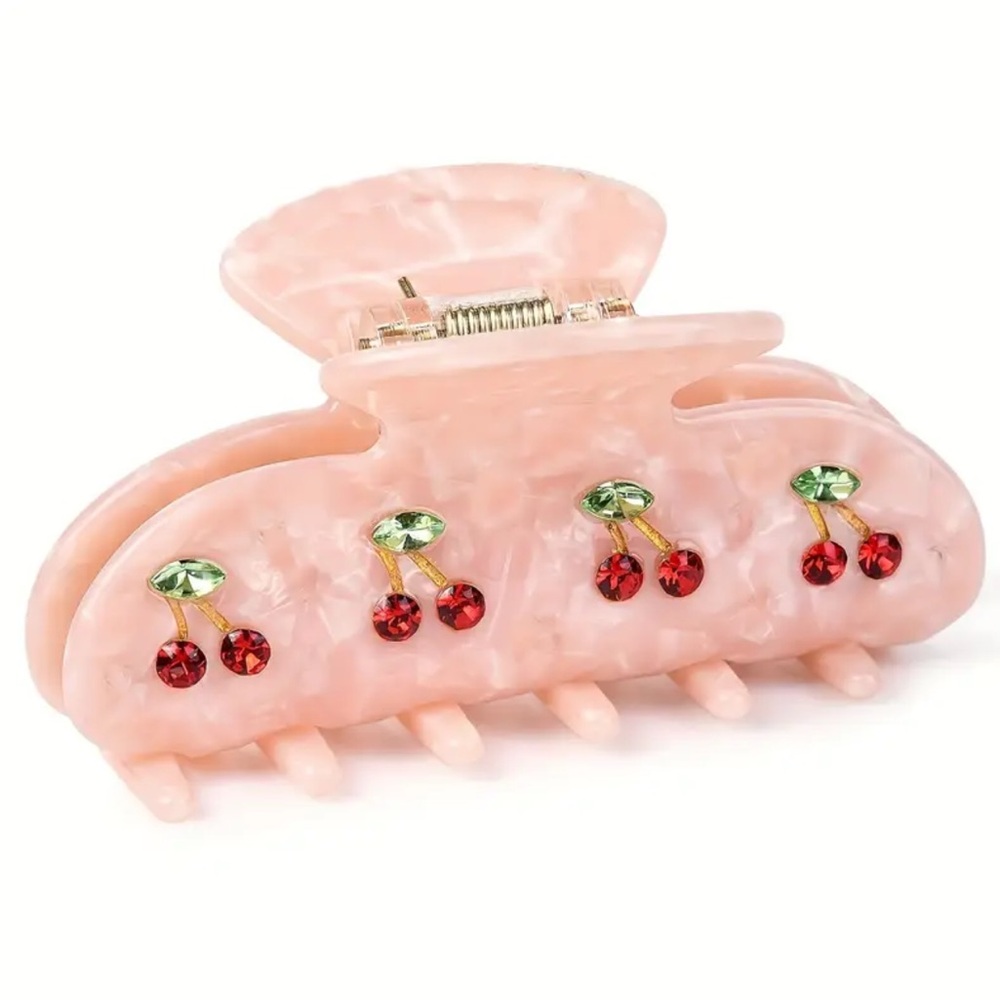 Trendy Cherry acrylic hair claw clip